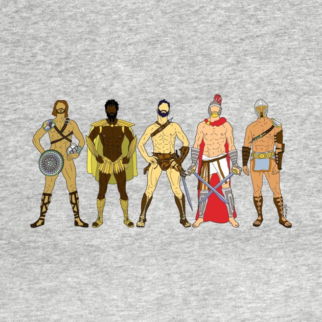 5 Gladiators and Warriors by notsniwart